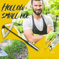 full manganese steel gardening hand held hollow small hoe for weeding and gardening all steel hardened hollow hoe dropshipping