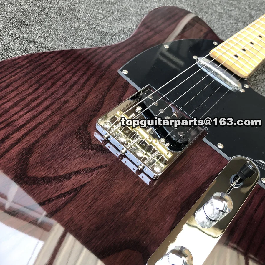 Болотная пепельная электрогитара Bookmatched твердый корпус фиолетовый глянцевый