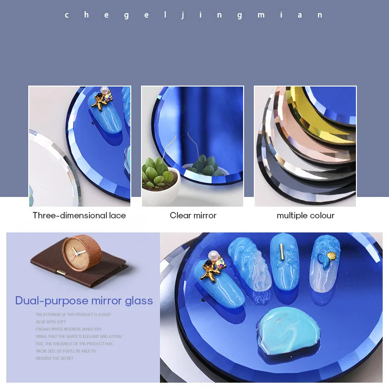 Colorful Glass Nail Palette Manicure Display Stand For Gel Polish Holder Organizer Chart False Nails Art Tools |