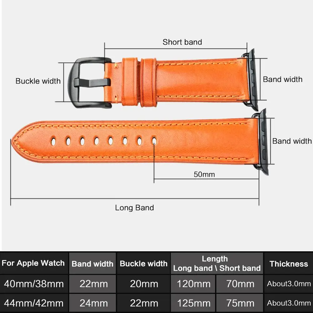 MAIKES для Apple Watch Band 44 мм 40 и ремешок часов аpple 42 38 натуральная кожа часы аксессуары