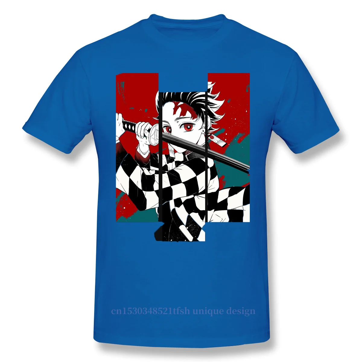 

Anime Demon Slayer Janpanse Manga 2021 New Arrival TShirt Vintage Dark Fantasy Tanjiro Kamado Shirt Crewneck Cotton for Men