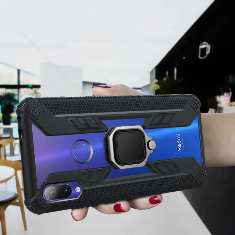 Защитный чехол для Xiaomi Redmi Note 7 Жесткий Чехол из поликарбоната + ТПУ автомобильный