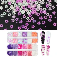 nail sequins nail sticker butterfly flower shape 3d nail decoration 12 girds mix manicure tools