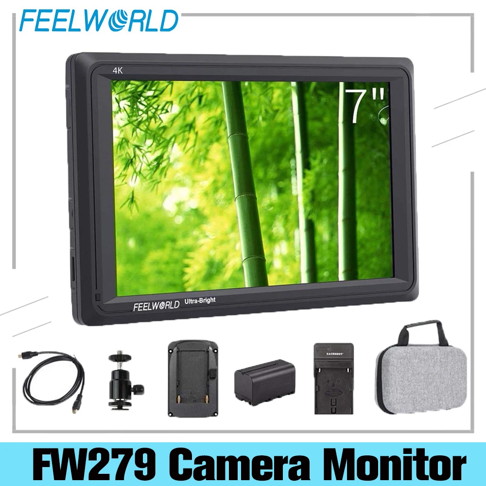 FEELWORLD FW279 7 дюймовый ультра яркие красные/зеленые/2200nit на Камера полевая DSLR монитор