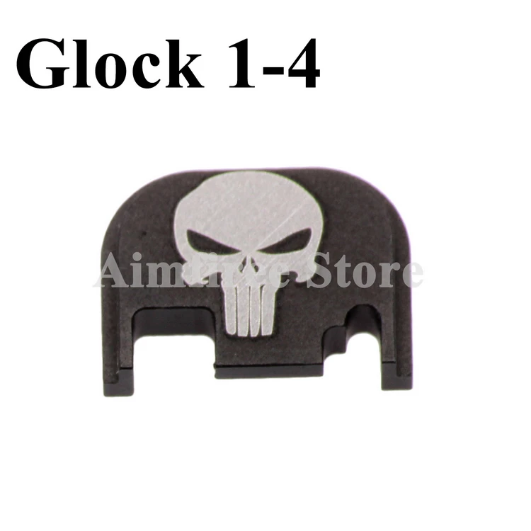 Тактический задняя крышка подвижная пластина для Gen на возраст 1, 2, 3, 4, Glock 17 19 21 22 23 26-27 31, 32, 33, 34, 35, 40, 41 9 мм. 45 Пистолет Аксессуары - Цвет: The Punisher