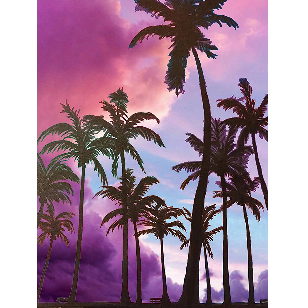 

Landscape Seaside Tree Cross Stitch DIY Embroidery Full Kit Needlework Hobby Handiwork Knitting Wholesale Festivals Room Decor