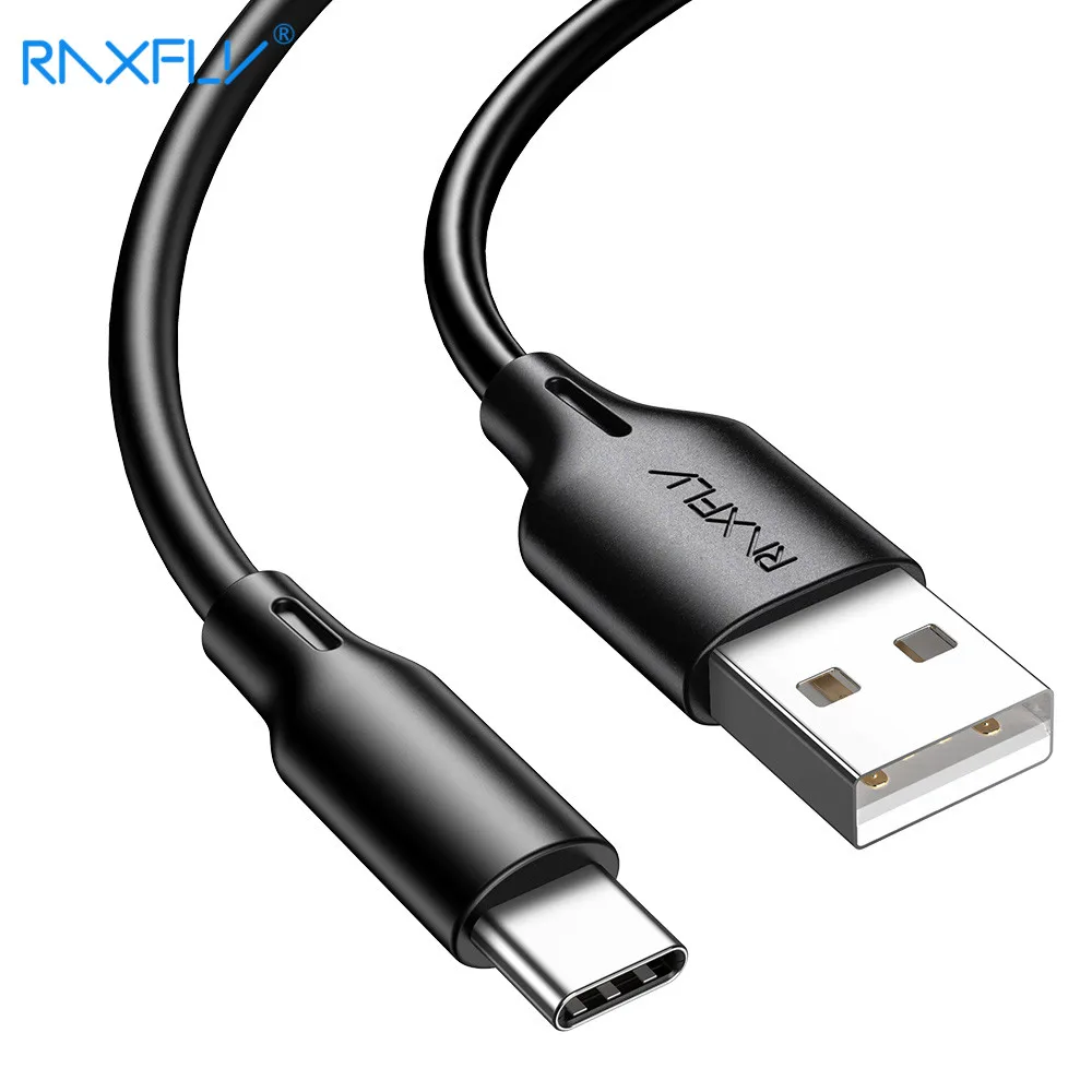 RAXFLY USB Type C Cable For Samsung S9 S8 Fast Data Sync USB-C Charging Wire Phone Charger Cord Xiaomi Mi9 Redmi Note 7 | Мобильные