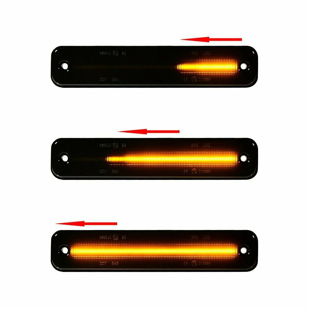 

Sale 4PCS 12V LED Side Marker Lights For 2003-2009 Hummer H2 Side Marker Lights Front+Rear Amber/Red Smoke Lens High Quality