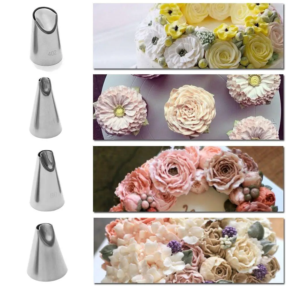 

1 PC New Flowers Baking Russian Nozzle Stainless Steel Tulip Icing Piping Pastry Tips Nozzles Bag Cupcake Cake Decorating Tools