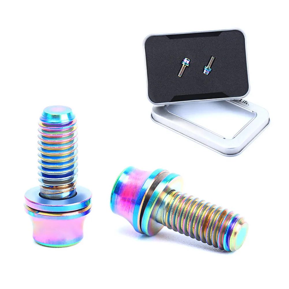 2 шт. M5 * 12 мм велосипедный флягодержатель крепежные болты титановый сплав винт с