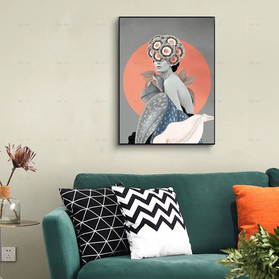 Холст для живописи отпечатки абстрактный постеры с фигурами цветы облака