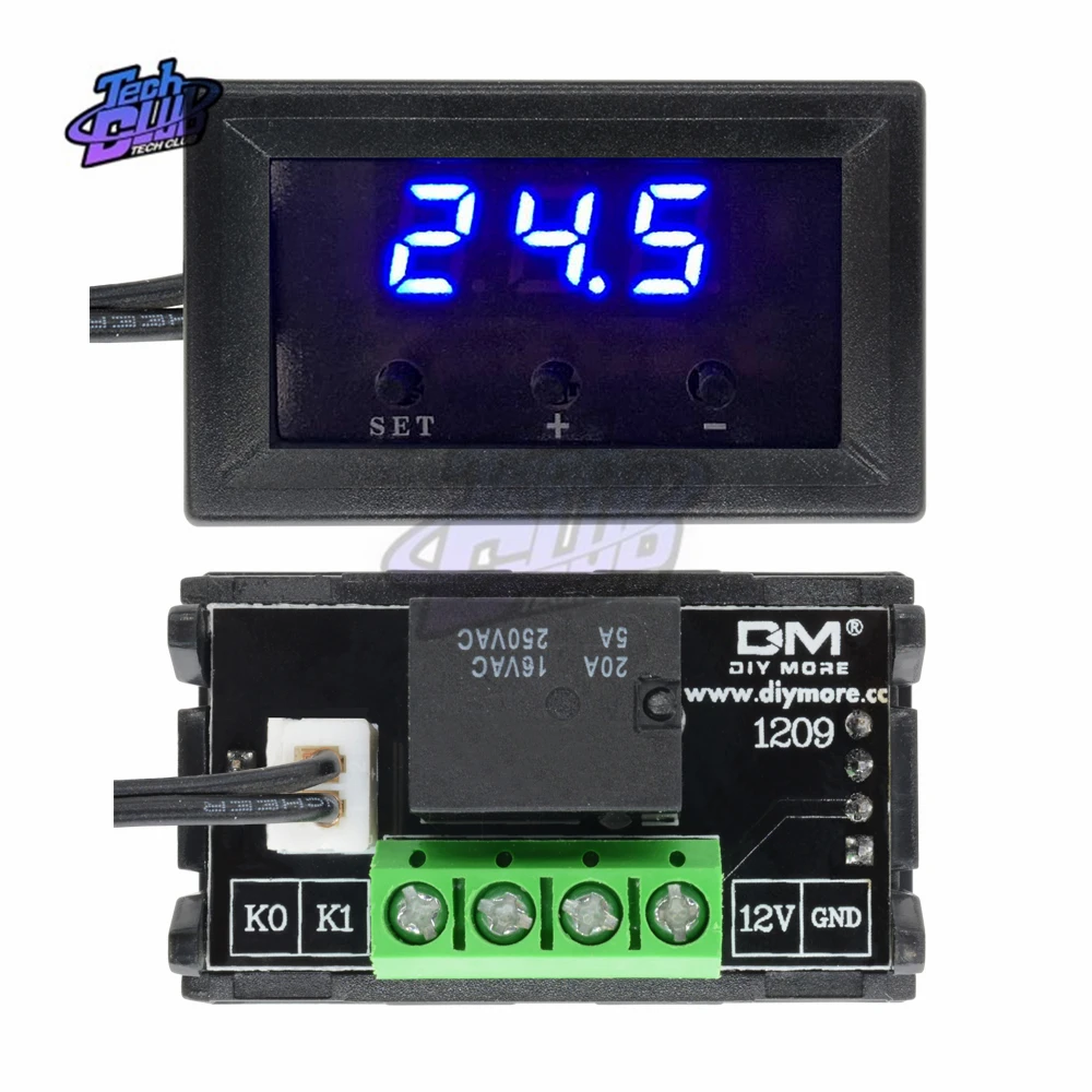 W1209 DC 12 В светодиодный цифровой термостат для контроля температуры NTC датчик W1209WK