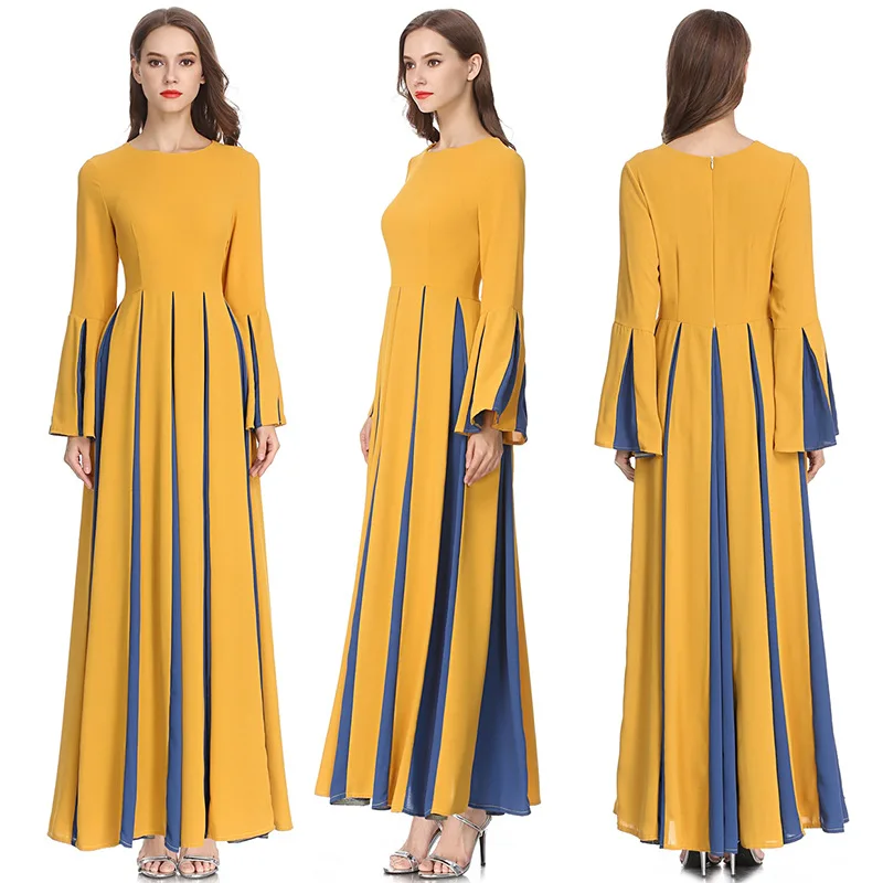 Женское элегантное платье макси с цветными блоками винтажное облегающее