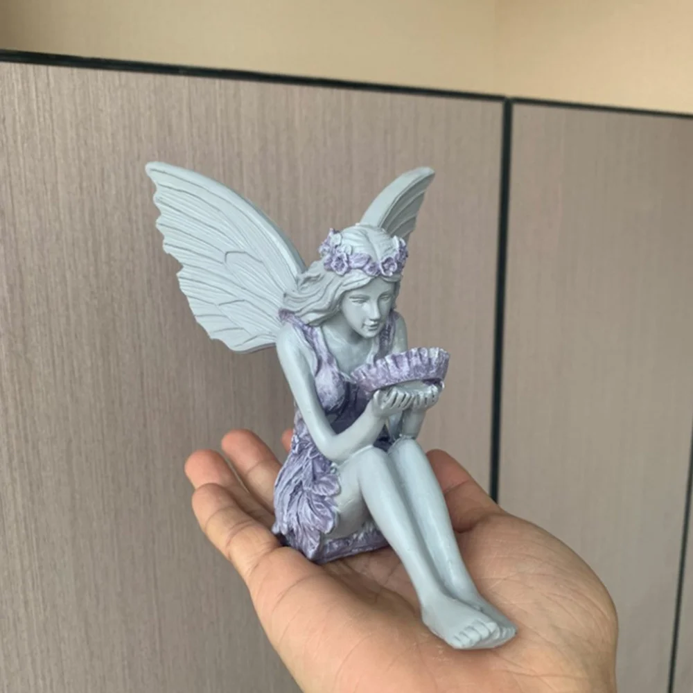 

Decorative Resin Angel Girl Garden Adornment Flower Fairy Model Ornament