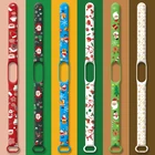 Ремешок Рождественский для Xiaomi mi band 3 4 5 6, ТПУ браслет с мультяшным принтом для наручных часов mi band 5 6 mi band4