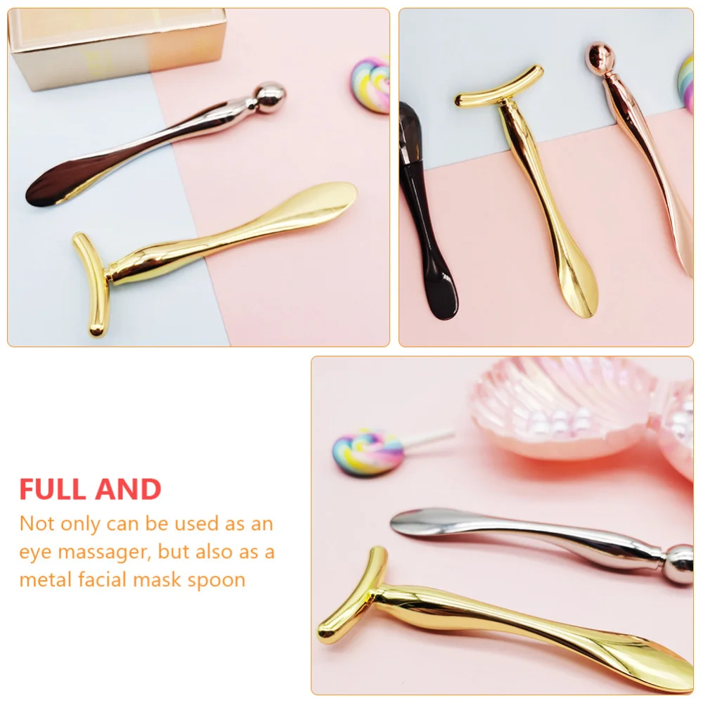 

3pcs Facial Eye Massaging Tools Metal Wand Stick for Girl (Random Color)