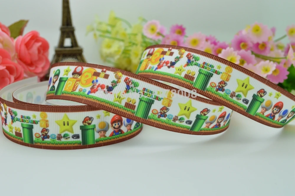 7/8 &quot22 мм Супер мультфильм печатных grosgrain ленты hairbow DIY ручной работы одежда