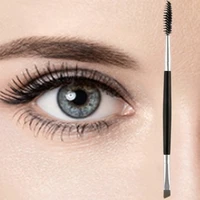 125 pcs cosmetic eyebrow brush tool double head wooden handle eyelashes cheek comb foundation brush make up brushes