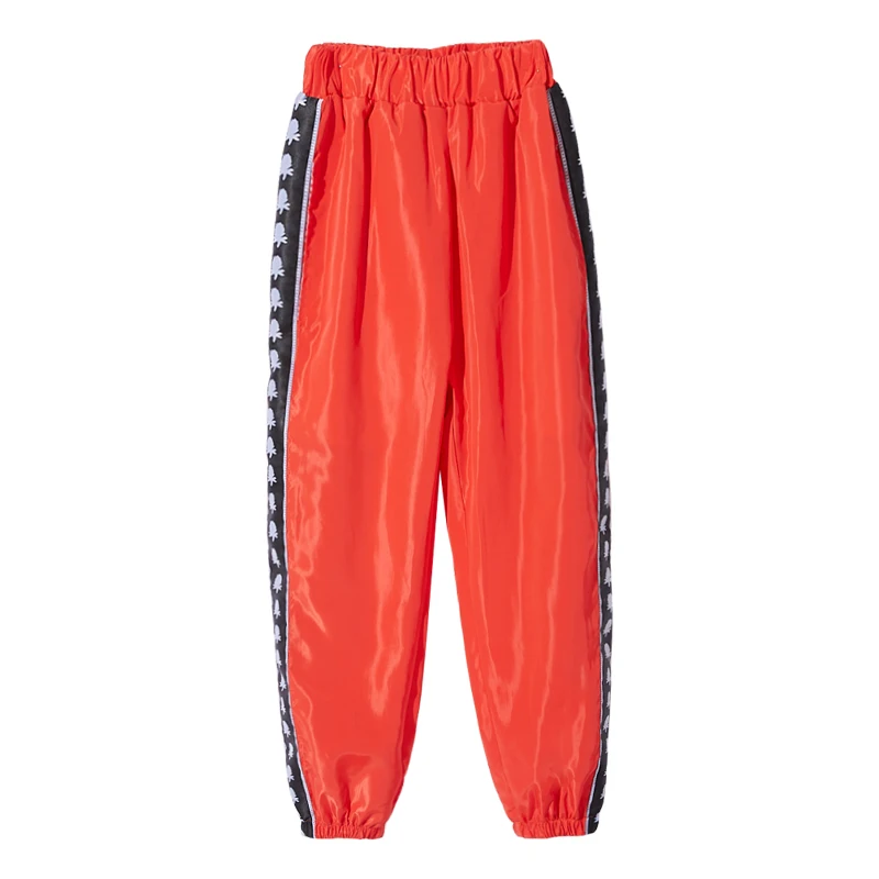 Red Pant Новые хип-хоп детские танцевальные костюмы красная Уличная Одежда для танцев костюм барабанщика T Stage Walk Show Детская уличная одежда для мальчиков BL1962 - Цвет: Red Pant