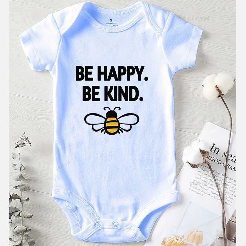 Одежда для новорожденных девочек цельный комбинезон боди с принтом пчелы зимний