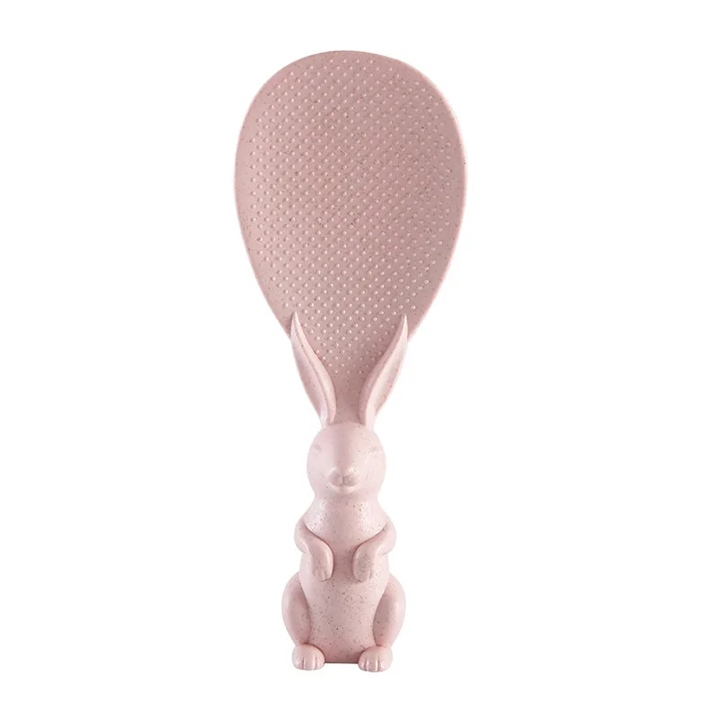 

Creative Cute Bunny Non-Stick Rice Three-Dimensional Rice Shovel Household Heat-Resistant Plastic Wheat Straw Rice Spoon