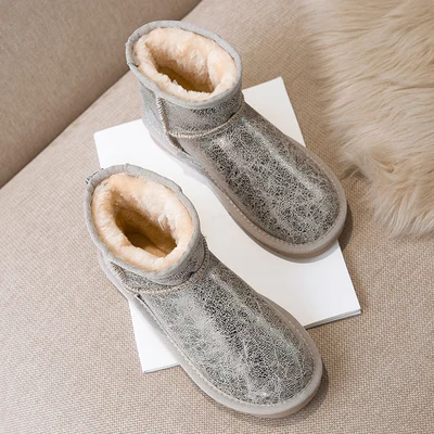 Женская обувь зимние ботинки женские короткие взрывные трещины толстые