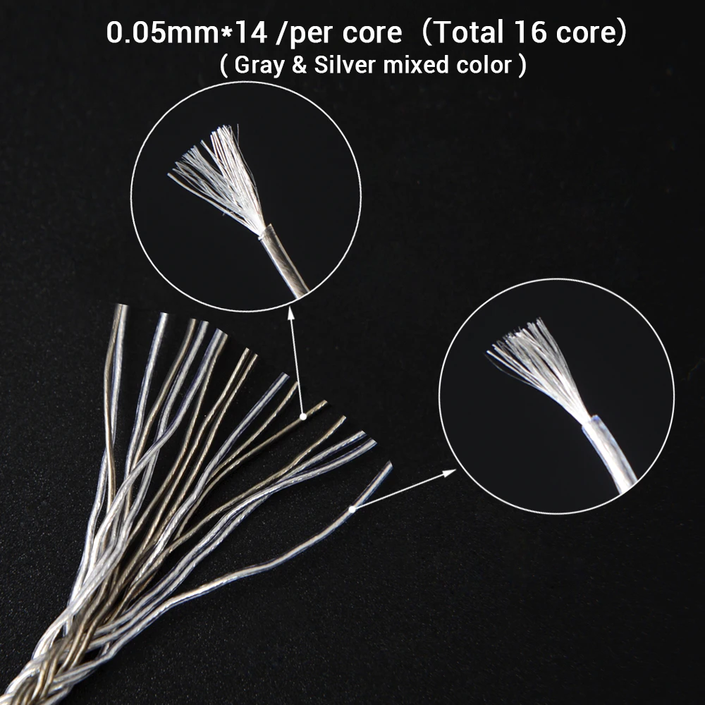 NICEHCK C16 4 16 Core посеребренный кабель 3 5/2 5/4 мм разъем MMCX/2Pin/QDC/NX7 Pin для QDC C12 ZSX V90 TFZ NX7 Pro/DB3/F3/BL 03|Аксессуары