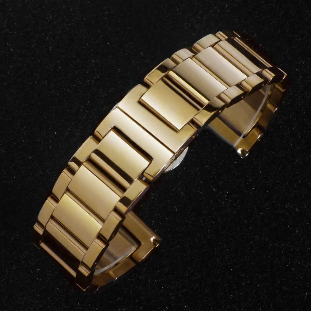 

Solid 316L Stainless Steel Watchbands Silver 18mm 20mm 21mm 22mm 23mm 24mm Metal Watch Band Strap Wrist Watches Bracelet