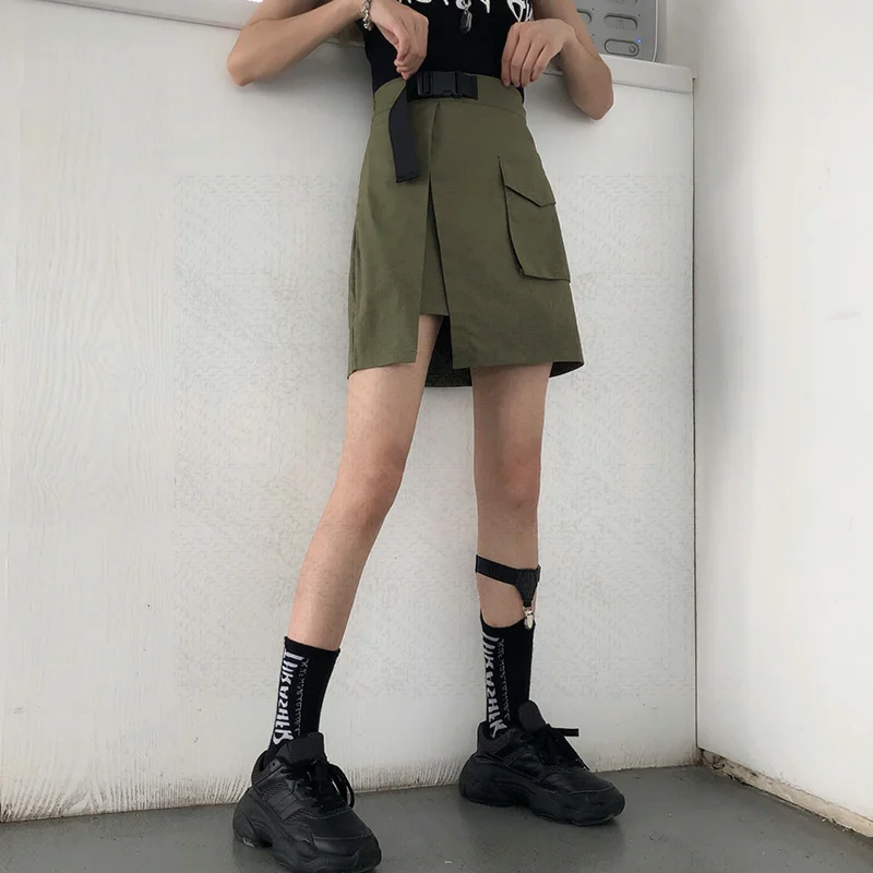 Необычные женские сапоги в темно зеленом цвете юбка шорты с карманами высокой