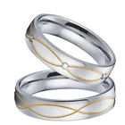 Кольца обещания для влюбленных пары стандартное серебряное кольцо обручальное кольцо ювелирные изделия из нержавеющей стали для годовщины