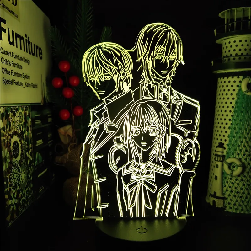 

Vampire Knight Anime 3d Lamp LED Night Light USB Acrylic Night Lamp Colorful Bedroom Decor Nightlight Kids Manga Birthday Gift