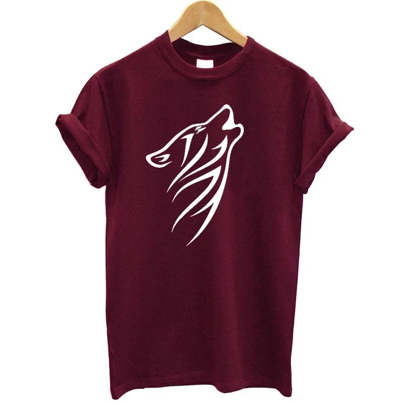 

Забавная повседневная женская футболка Kawaii Wolf Graphic, хлопковая модная уличная одежда с круглым вырезом, топы с коротким рукавом, футболки, Прямая поставка, топы