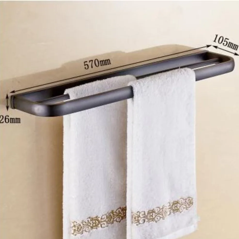Простые черные аксессуары для ванной комнаты оборудование ванны Полка полотенец