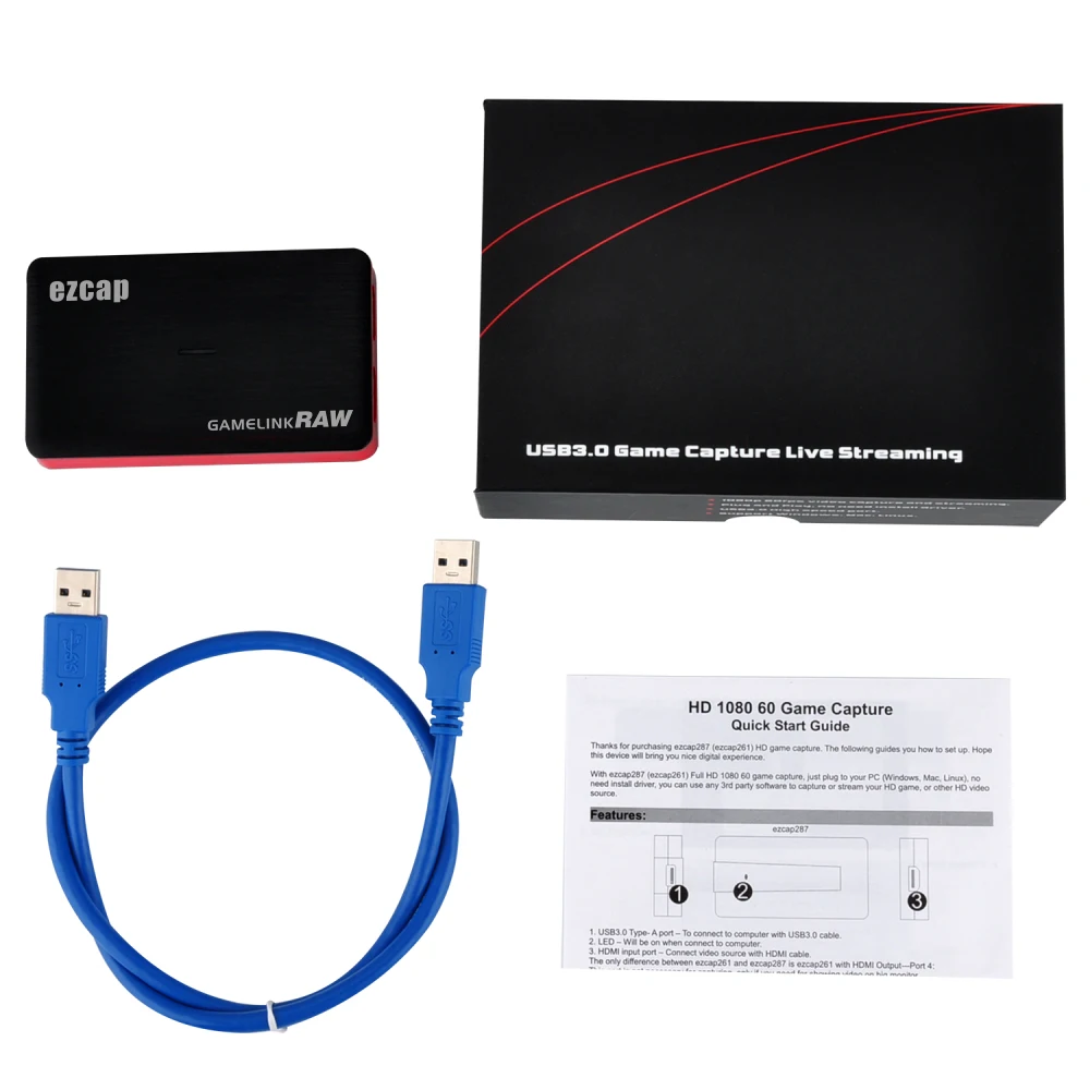 EzCAP321C USB3.0 UVC HDMI Video Capture Card With Mic in 4K 30 Pass-through 1080P120 For Win Mac Linux Android RGB Real Color | Компьютеры