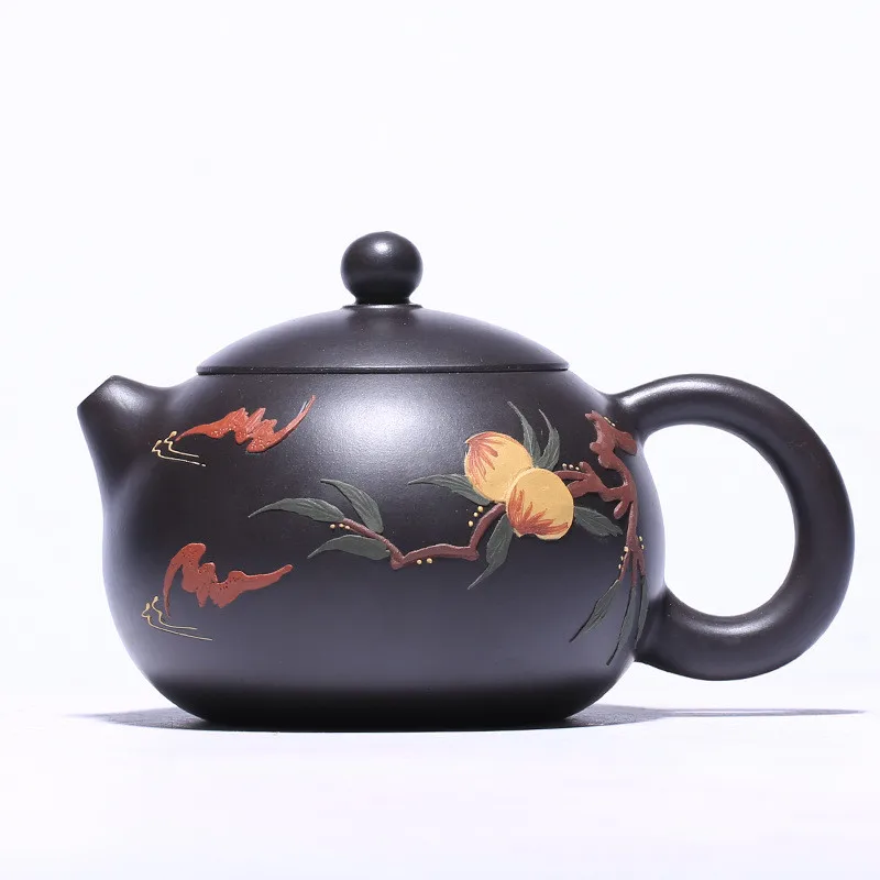 Чайный горшок Yixing ручной работы персиковый Фиолетовый Глиняный Чайник