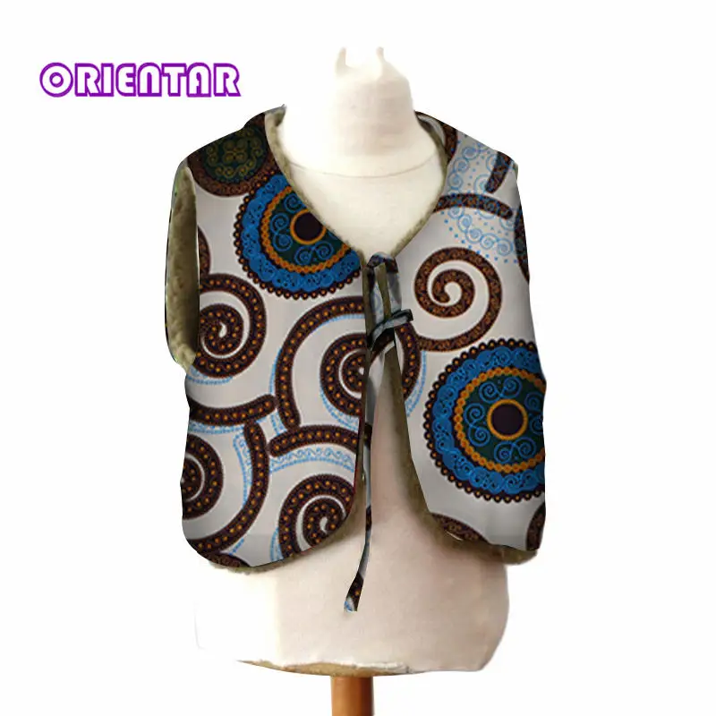 Одежда в африканском стиле Детская верхняя одежда Жилеты Зимняя теплая жилетка
