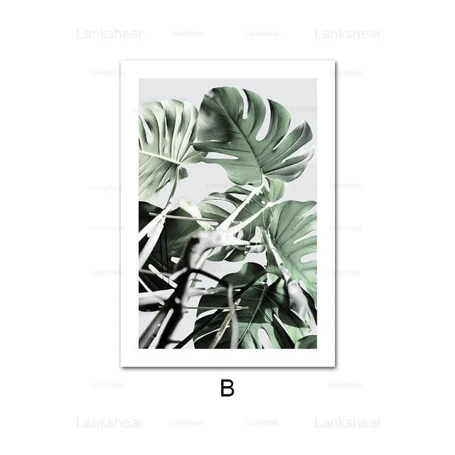 

Monstera Banana Leaf Green Plant Poster Nordic Style Wall Art Canvas Botanical Print Painting Modern Home Decoration Picture