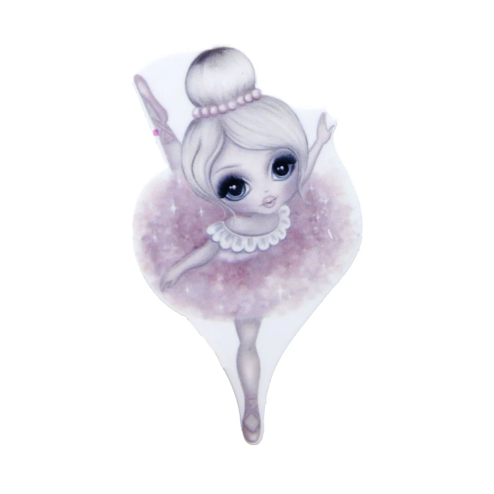 5 шт./лот балетная девочка из смолы с плоской спинкой для волос бантиками плоское