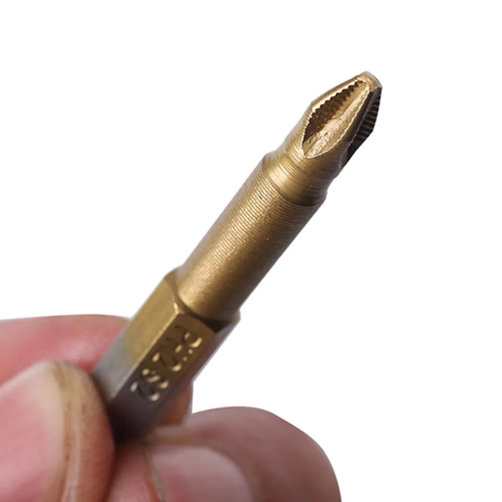 

5pcs 50mm Long Titanium Coated Hex PH2 Magnetic Screwdriver Bit Set