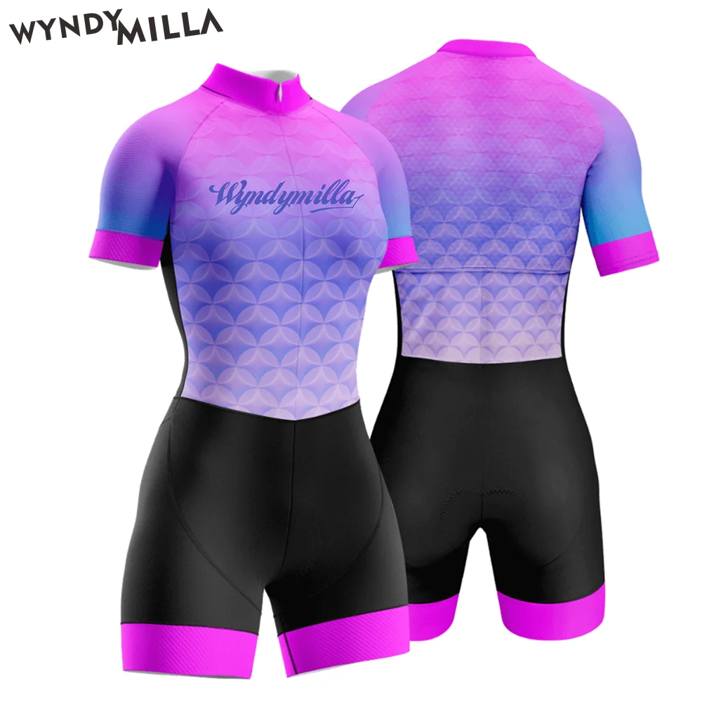 

WYNDYMILLA New Women's Cycling Jumpsuit Outdoor Cross-Country Bike Comfortable 9D Cushion Skinsuit Macaquinho Ciclismo Feminino