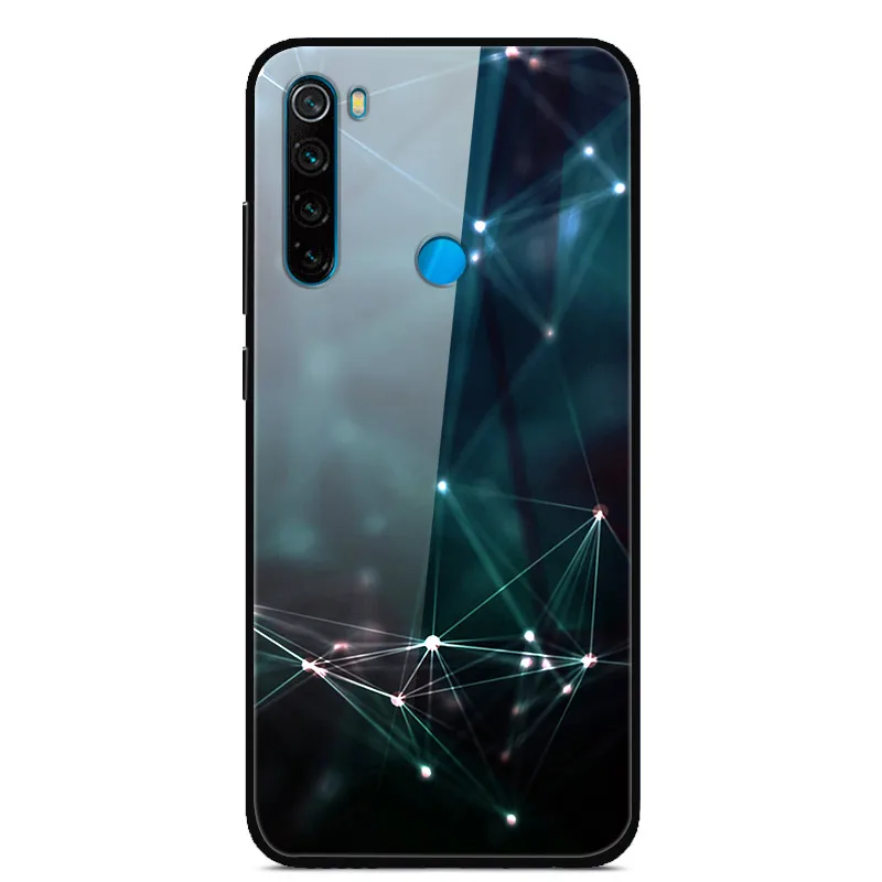 Для Xiaomi Redmi Note 8 чехол из закаленного стекла с печатным жестким чехлом для Xiaomi Redmi Note 8 Note8 чехол для Redmi Note 8 Pro Бампер - Цвет: 28