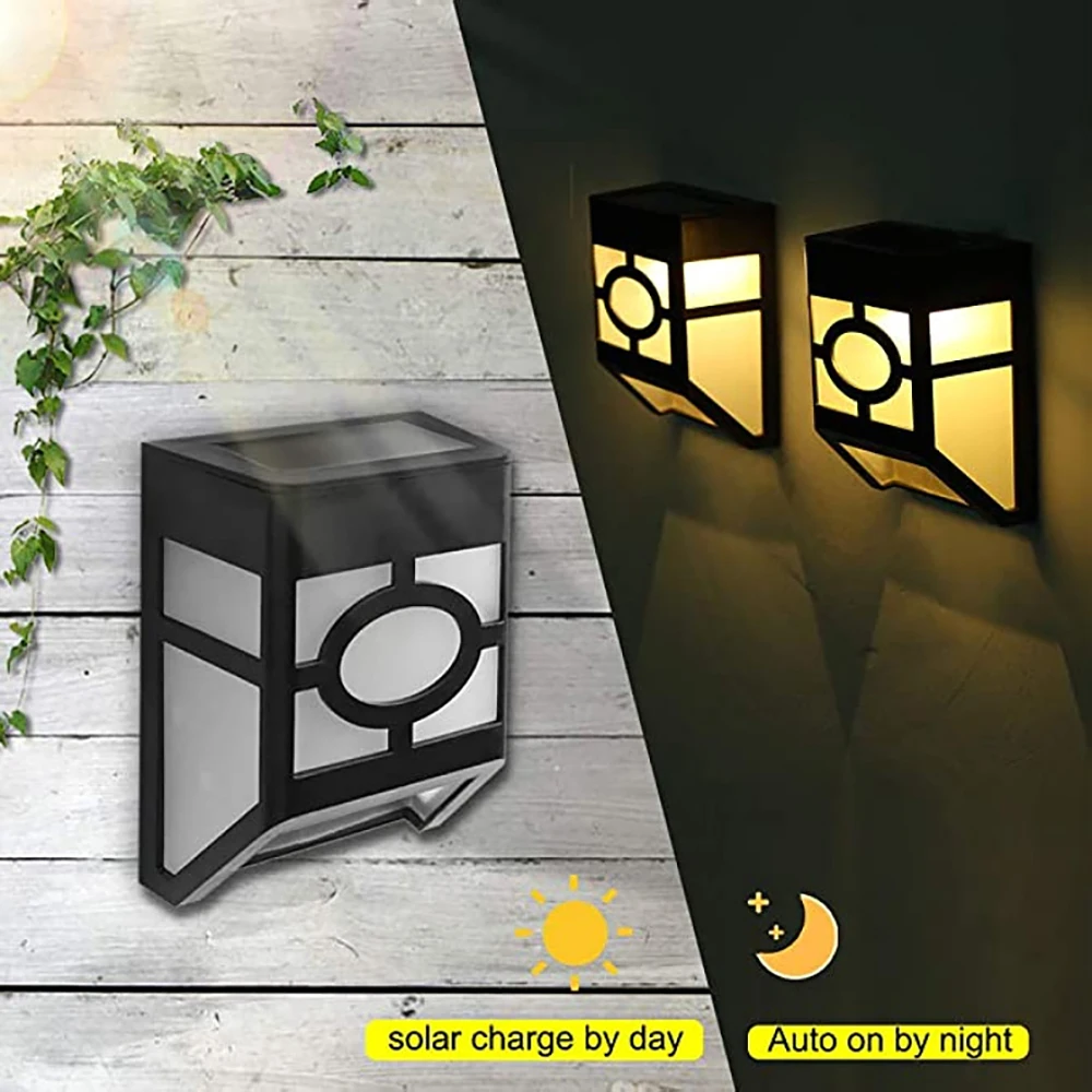 

Умный светодиодный уличный светильник на солнечной батарее, декоративная настенная лампа для сада, светильник ильник для забора, Ландшафтн...