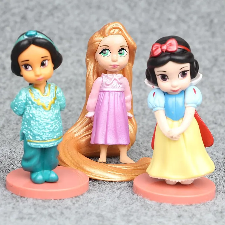 

Disney New Fantasy World Princess 11pcs Girl Doll Bouquet Cake Decoration Doll Micro-view Decoration Toys Hobbies Holiday Gift