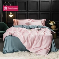 sondeson women 100 silk beauty bedding set 25 momme duvet cover set flat sheet bed linen pillowcase for gift bed set 4pcs