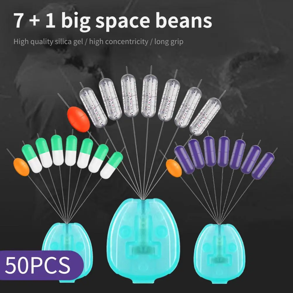 

Useful Fish Float Stopper Accurate Location Tear Resistant Fishing Floating Pin Fish Space Bean 50Pcs