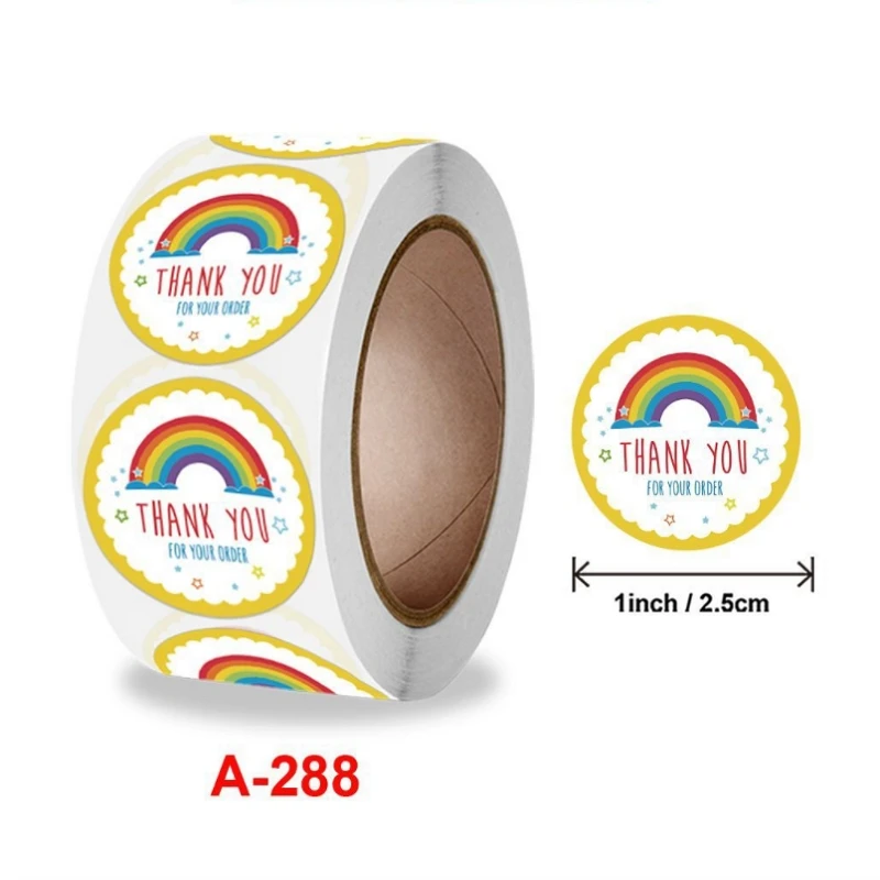 

500pcs Birthday Thank You Stickers 8 designs for Wedding Favors and Party Handmade Stickers Envelope Seal Stationery Sticker