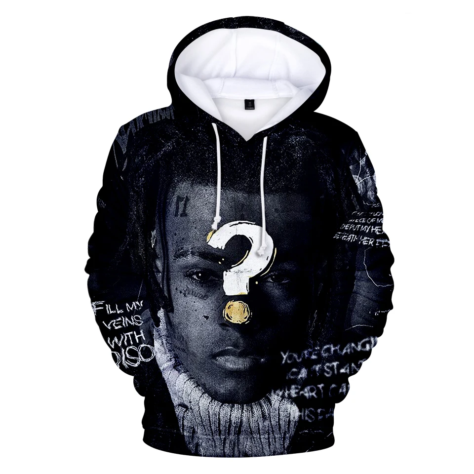 Толстовка XXXTentacion мужская с 3D принтом модная кофта в стиле хип-хоп Повседневная