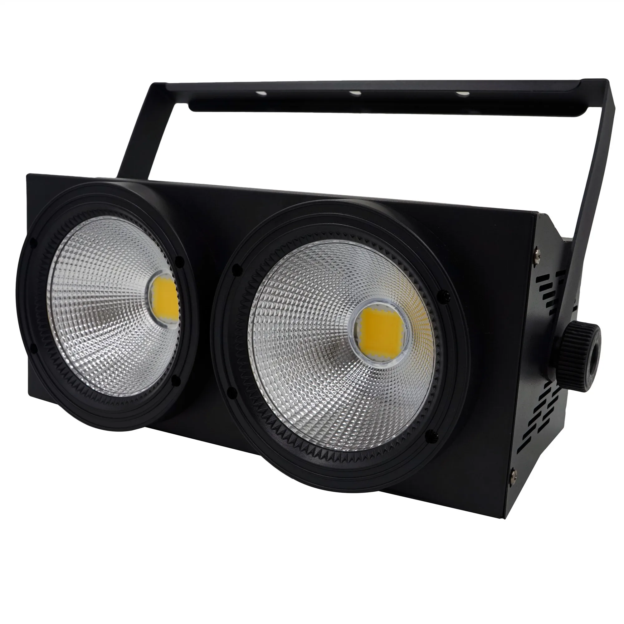 Светодиодный 2 глаза 2x100 Вт COB DMX сценический эффект DJ 200 тенты светильник Холодный