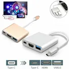4K USBC 3,1 Hub конвертер USB C Type-USB 3,0HDMIType C Female зарядное устройство AV адаптер для MacbookDell XPS 13Matebook ноутбуков