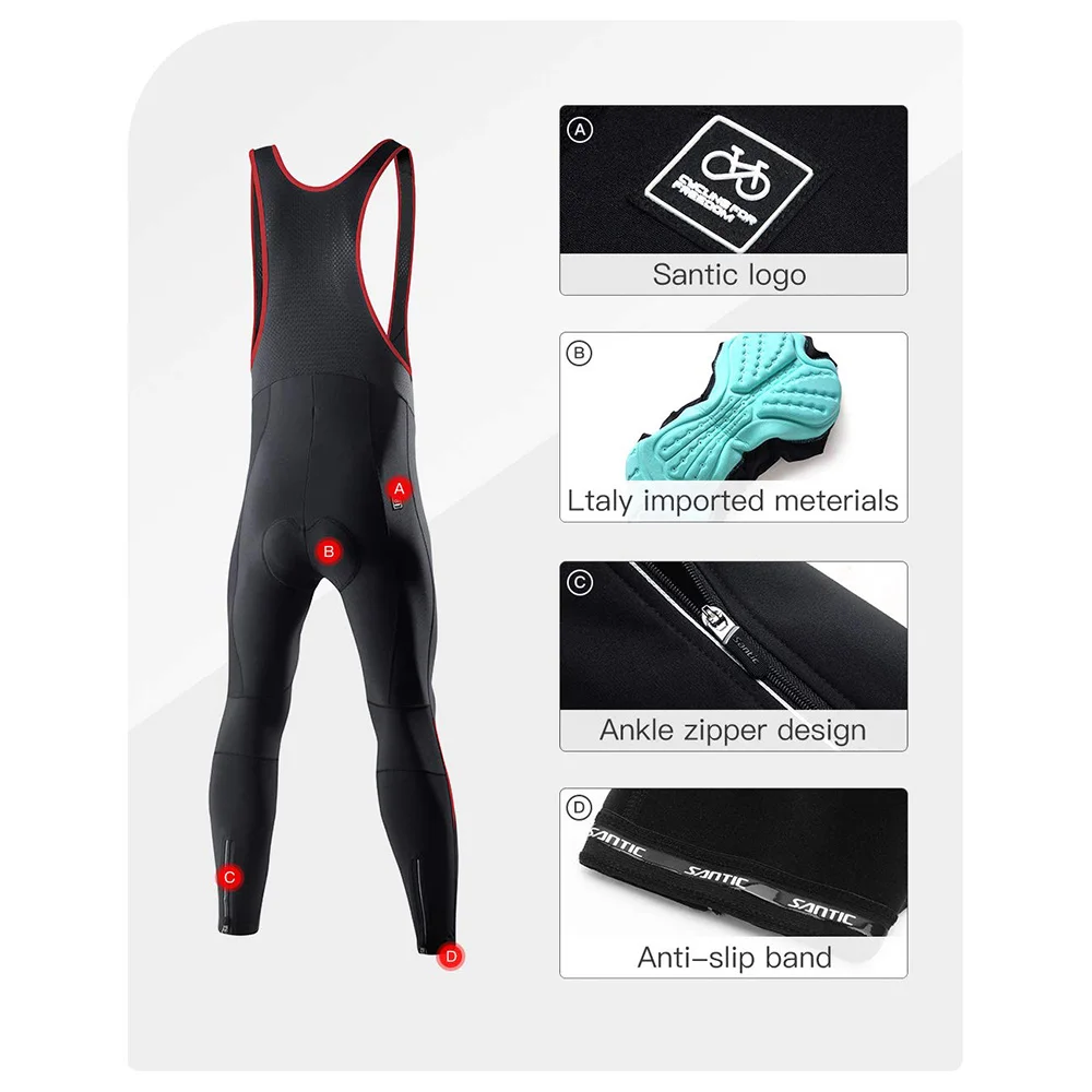 Мужские велосипедные комбинезоны Santic с 4D подкладкой комбинезон для горных